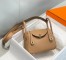 Hermes Lindy Mini Bag in Chai Clemence Leather with GHW