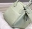Hermes Lindy Mini Bag in Vert Fizz Clemence Leather with PHW