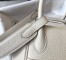 Hermes Lindy 26cm Bag in Craie Clemence Leather with PHW