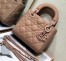 Dior Lady Dior Mini Chain Bag In Blush Ultramatte Calfskin