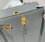 Hermes Kelly 25cm Retourne Bag in Gris Meyer Clemence Leather with GHW