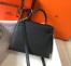 Hermes Kelly 25cm Sellier Bag in Black Epsom Leather with GHW