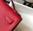 Hermes Kelly Pochette Clutch In Red Epsom Leather