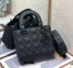 Dior Small Lady Dior My ABCDior Bag In Black Ultramatte Calfskin