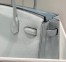 Hermes Birkin 30cm Bag in Blue Brume Clemence Leather with GHW