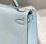 Hermes Kelly 28cm Sellier Bag in Blue Brume Epsom Leather with PHW