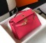 Hermes Kelly Pochette Clutch In Rose Lipstick Epsom Leather