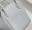 Hermes Lindy 26cm Bag in Blue Brume Clemence Leather with GHW
