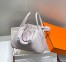 Hermes Lindy 26cm Bag in Mauve Pale Clemence Leather with PHW