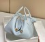 Hermes Lindy 30cm Bag in Blue Brume Clemence Leather with GHW