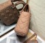 Dior Lady Dior Mini Chain Bag In Blush Ultramatte Calfskin