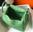 Hermes Lindy 26cm Bag in Vert Cypres Clemence Leather with GHW