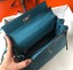 Hermes Kelly 25cm Retourne Bag in Blue Jean Clemence Leather with PHW