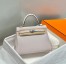 Hermes Kelly 25cm Retourne Bag in Mauve Pale Clemence Leather with GHW