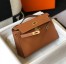 Hermes Kelly Pochette Clutch In Gold Epsom Leather