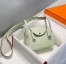 Hermes Lindy Mini Bag in Vert Fizz Clemence Leather with PHW