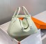Hermes Lindy 30cm Bag in Vert Fizz Clemence Leather with PHW