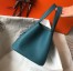 Hermes Picotin Lock 18 Bag in Blue Jean Clemence Leather with PHW