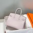 Hermes Birkin 25cm Bag in Mauve Pale Clemence Leather with PHW