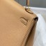 Hermes Kelly 25cm Retourne Bag in Chai Clemence Leather with GHW