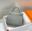 Hermes Kelly 25cm Retourne Bag in Gris Meyer Clemence Leather with GHW