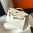 Hermes Kelly Pochette Clutch In Craie Epsom Leather