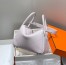 Hermes Lindy 26cm Bag in Mauve Pale Clemence Leather with PHW