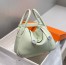 Hermes Lindy 26cm Bag in Vert Fizz Clemence Leather with PHW