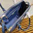 Prada Galleria Large Bag In Blue Saffiano Leather