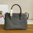 Prada Galleria Large Bag In Grey Saffiano Leather