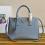 Prada Galleria Large Bag In Light Blue Saffiano Leather