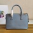Prada Galleria Large Bag In Light Blue Saffiano Leather