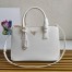 Prada Galleria Large Bag In White Saffiano Leather