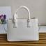 Prada Galleria Large Bag In White Saffiano Leather
