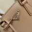 Prada Galleria Mini Bag with Pouch in Beige Saffiano Leather