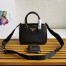 Prada Galleria Mini Bag with Pouch in Black Saffiano Leather