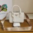 Prada Galleria Mini Bag with Pouch in White Saffiano Leather