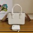 Prada Galleria Mini Bag with Pouch in White Saffiano Leather