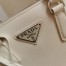 Prada Galleria Mini Bag with Pouch in White Saffiano Leather