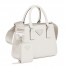 Prada Galleria Mini Bag with Pouch in White Saffiano Leather