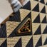Prada Symbole Small Bag In Black/Beige Jacquard Fabric