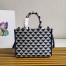 Prada Symbole Small Bag In Blue/White Jacquard Fabric