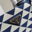 Prada Symbole Small Bag In Blue/White Jacquard Fabric