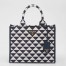 Prada Symbole Small Bag In Blue/White Jacquard Fabric