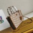 Prada Symbole Small Bag In Brown/White Jacquard Fabric