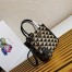 Prada Symbole Mini Bag In Black/Beige Jacquard Fabric