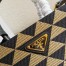 Prada Symbole Mini Bag In Black/Beige Jacquard Fabric