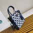 Prada Symbole Mini Bag In Blue/White Jacquard Fabric