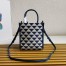 Prada Symbole Mini Bag In Blue/White Jacquard Fabric