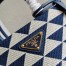 Prada Symbole Mini Bag In Blue/White Jacquard Fabric